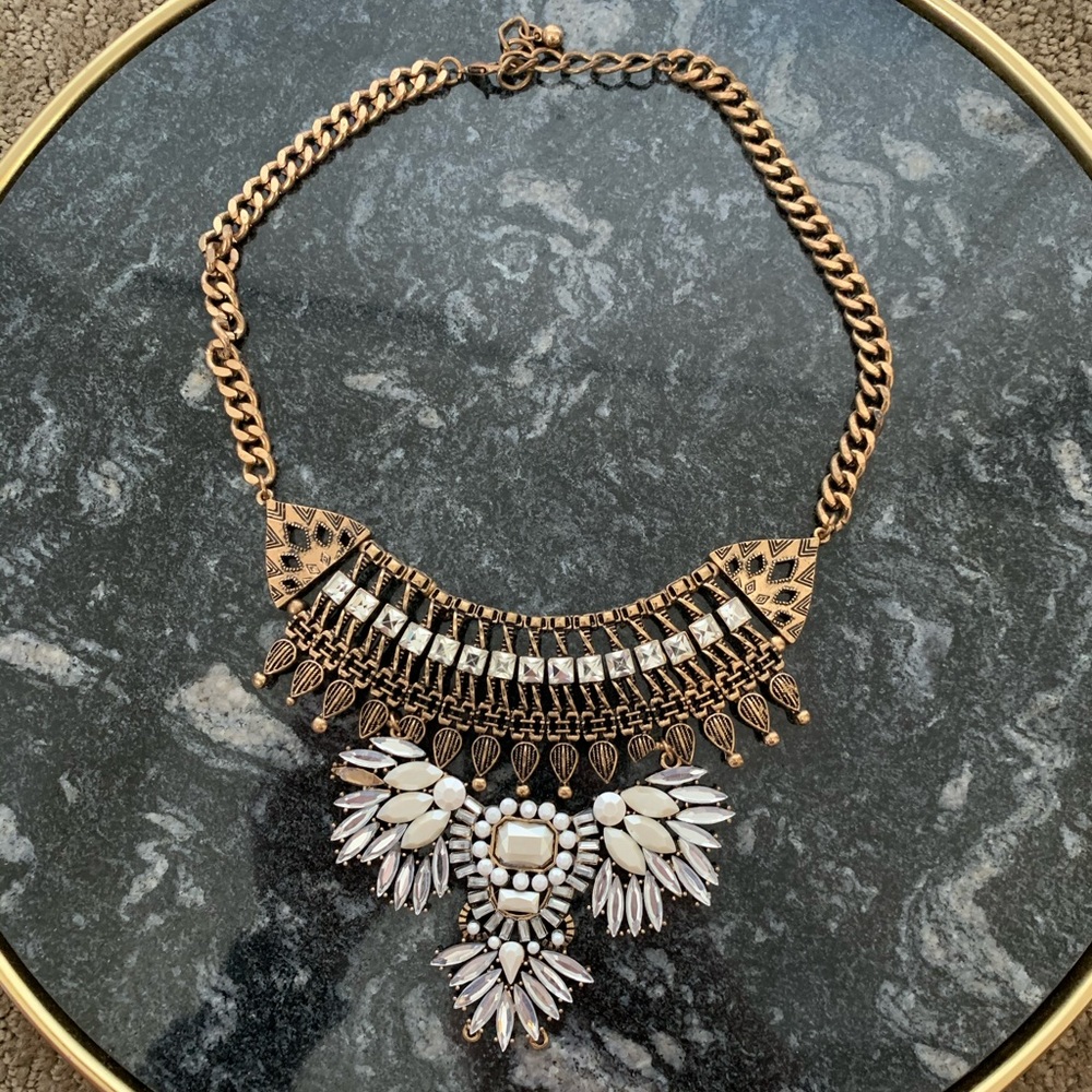 Gold statement necklace